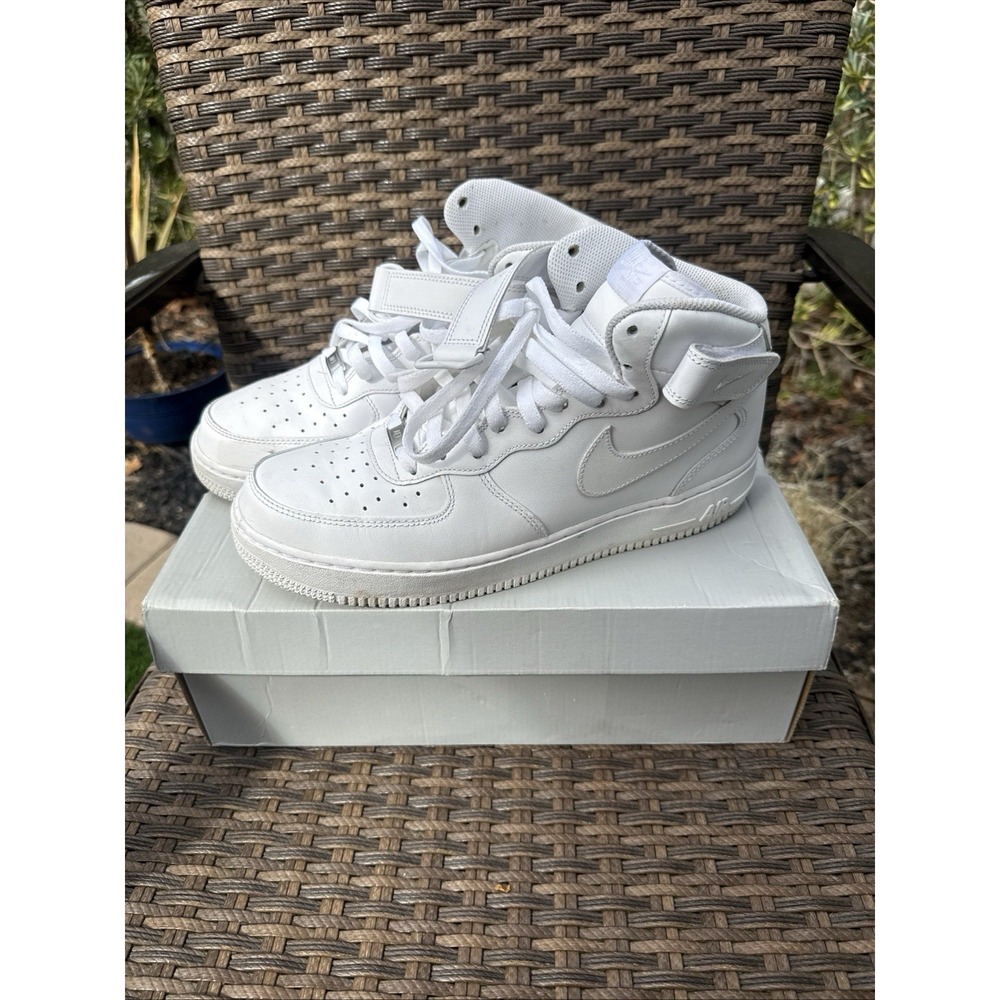 Size 10.5 - Nike Air Force 1 '07 Mid Triple White